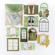 JIANQI 10 Pcs Laser Hollow Doors Windows Stickers Junk Journal Planner Scrapbooking Vintage Decorative DIY Craft Material