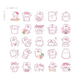 45 Pcs/pack Cute Rabbit Daily Kawaii Decoration Stickers Planner Scrapbooking Stationery Japanese Diary  Adhesive Stickers