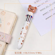 Kawaii 10-Color Bear Pen