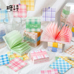 200pcs Checkered Simple Grid Square Notes