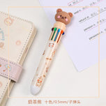 Kawaii 10-Color Bear Pen