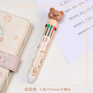 Kawaii 10-Color Bear Pen