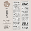 Handwritten English Masking Tapes Stickers