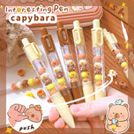 Aesthetic stationery items back to school Writing pens capybara gel pens Elegant pens Kawaii Stationery supplies cute pens