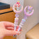 Sanrio Cartoon Crystal Sparkling Diamond Rotating Head Neutral Pen Black Cute Girl Beaded Pen kawaii  gel pen stationery