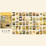 Yoofun 50 Sheets Natural Scenery&Art Paintings Stationery Stickers Book Aesthetic Landscape Cute Scrapbooking Planner Journaling