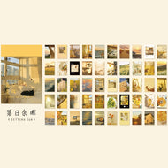Yoofun 50 Sheets Natural Scenery&Art Paintings Stationery Stickers Book Aesthetic Landscape Cute Scrapbooking Planner Journaling