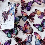 30pcs/Pack Vintage Butterfly PET Stickers DIY Decorative Junk Journal Stickers For Scrapbook Label Diary Album Planner