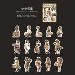 30Pcs Europe Victorian Ladies Vintage Stickers Junk Journal Ephemera Retro Stickers Planner DIY Album Scrapbooking Material