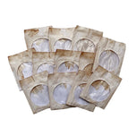 5 Pcs Vintage Coffee Dyed Transparent Storage Paper Bag Junk Journal Ephemera DIY Album Collage Bag Scrapbooking Material Paper