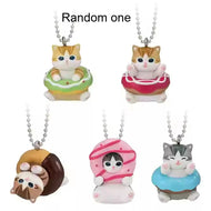 Kawaii Donut Cat Bag Charm