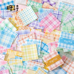 200pcs Checkered Simple Grid Square Notes