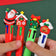 10Pcs/Lot Cute Christmas Cartoon 4 Color Ballpoint Pen Kawaii Mini Pocket Pen Christmas Gift Student School Office Stationery