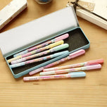 Lytwtw's Stationery Kawaii Cute Lovely Candy Text Marker Gel Pen Student School Office Supply Change 6 Colors Draw Glitter
