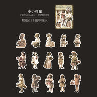 30Pcs Europe Victorian Ladies Vintage Stickers Junk Journal Ephemera Retro Stickers Planner DIY Album Scrapbooking Material