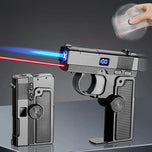 Folding Dual Form Lighter Creative Decompression Gyroscope Deformation Lighter Gas Electric Dual Use Windproof Lighter
