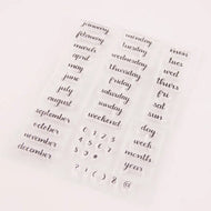 Week Month Day Clear Transparent Rubber Stamps Seal Block Stamp Sheets for DIY Scrapbooking Photo Album Diary Decorations