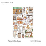 Cute Stickers Washi Paper Materials Creativity Adhesive Diy Scrapbook Sticker hand made Decorative junk journal supplies