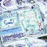 18 rolls/box, Christmas snow scene washi tape, suitable for DIY diary, gift box decoration, Christmas gift for friends