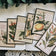 12Pcs Plant Drawing Vintage Stickers Junk Journal Ephemera Flower Leaf DIY Craft Album Aesthetic Sticker Scrapbooking Material