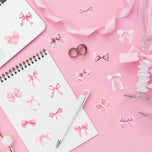 50-500pcs Cute Bow Valentines Day Stickers Thank you Candy Bag Seal Stickers Scrapbooking Valentines Gift Box Label Decoration