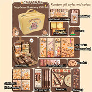Kawaii Capybara Stationery Gift Set For Students Featuring Soft Grip Pens Notebook Pencil Case And Study Essentials Pack Gift