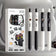 Kawaii Black & White Cat Gel Pen Set – 4 Piece Writing Pen Collection