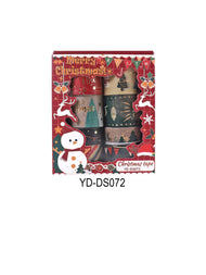 8 rolls/box of Christmas patterned washi tape, suitable for DIY album border decoration materials, with hot stamping process.