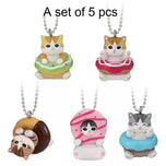 Kawaii Donut Cat Bag Charm