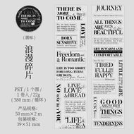Handwritten English Masking Tapes Stickers