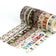 1X 10M Gold Foil Reindeer Snowflake Christmas Trees Snowman House Masking Washi Tape for Scrapbooking Planner Kawaii Papeleria