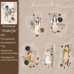 1pack/3pack  Stickers Traceable People Series 10pcs Vintage Retro Journal Backgrounds Female Ephemera Collage Base Decals