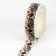 1X 10M Gold Foil Reindeer Snowflake Christmas Trees Snowman House Masking Washi Tape for Scrapbooking Planner Kawaii Papeleria