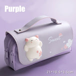 3D Kawaii Pencil Case Girls Decompression Pen Pouch Cute Waterproof School Supplies Aesthetic Organizer Box  Korean Stationery