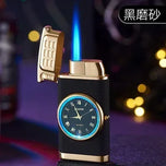 Windproof Gas Lighter Wrist Watch Cigar Lighter Outdoors Jet Double Tube Lighters Gadgets for Men Cigarette Accessories Fires