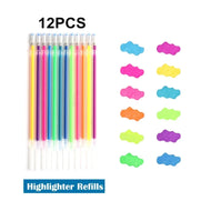 12/24Pcs Metallic Glitter Colors Gel Pens