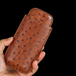 Luxury Cigar Case Cigar Humidor Holds 2 Cigars PU Leather Travel Case Smoking Accessories Men's Gift
