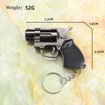 Cool Gun Shape Jet Flame Torch Lighter Adjustable Flame Windproof Refillable Butane for Cigar Gifts Outdoor (Without Butane Gas)
