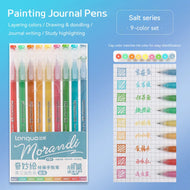 9pcs Set Morandi Color 0.5mm Gel Pen