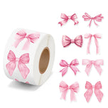 50-500pcs Cute Bow Valentines Day Stickers Thank you Candy Bag Seal Stickers Scrapbooking Valentines Gift Box Label Decoration