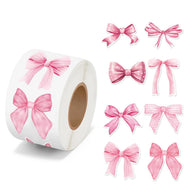 50-500pcs Cute Bow Valentines Day Stickers Thank you Candy Bag Seal Stickers Scrapbooking Valentines Gift Box Label Decoration
