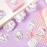 45 Pcs/pack Cute Rabbit Daily Kawaii Decoration Stickers Planner Scrapbooking Stationery Japanese Diary  Adhesive Stickers