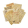 12 Sheet Coffee Dyed English Big Bill Ticket Material Paper Junk Journal Ephemera Handmade Craft Paper DIY Scrapbooking Material