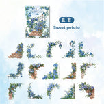30 Pcs Flowers Corner Stickers PET sticker package DIY diary decoration sticker album scrapbooking Junk Journal