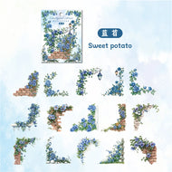 30 Pcs Flowers Corner Stickers PET sticker package DIY diary decoration sticker album scrapbooking Junk Journal