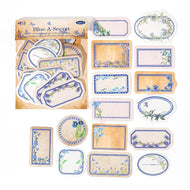 45pcs Vintage Flower Plant Label Stickers Junk Journal Ephemera Floral Stickers Aesthetic DIY Album Scrapbooking Supplies Pack