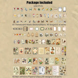 200 Pieces Vintage Ephemera Scrapbooking Supplies Pack for Journaling, Decoupage Paper Stickers Kit for Bullet Junk Planners