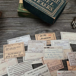 23Pcs Tim Holtz Style Signature Label Vintage Sticker Junk Journal Ephemera DIY Album Aesthetic Stickers Scrapbooking Material