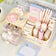Ins Kawaii Desk Organizer Storage Box Cute Bear Handle Drawer Stationery Pen Holder Sticky Note Tape Storage Box Organizer Rack