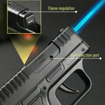 New Cigar Ignifier Gun Lighter & Cigarette Case Butane Inflatable Windproof Blue Flame Cigarettes Lighters & Smoking Accessories